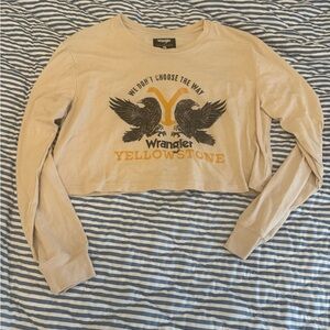 Wrangler Yellowstone Tan Graphic Sweatshirt